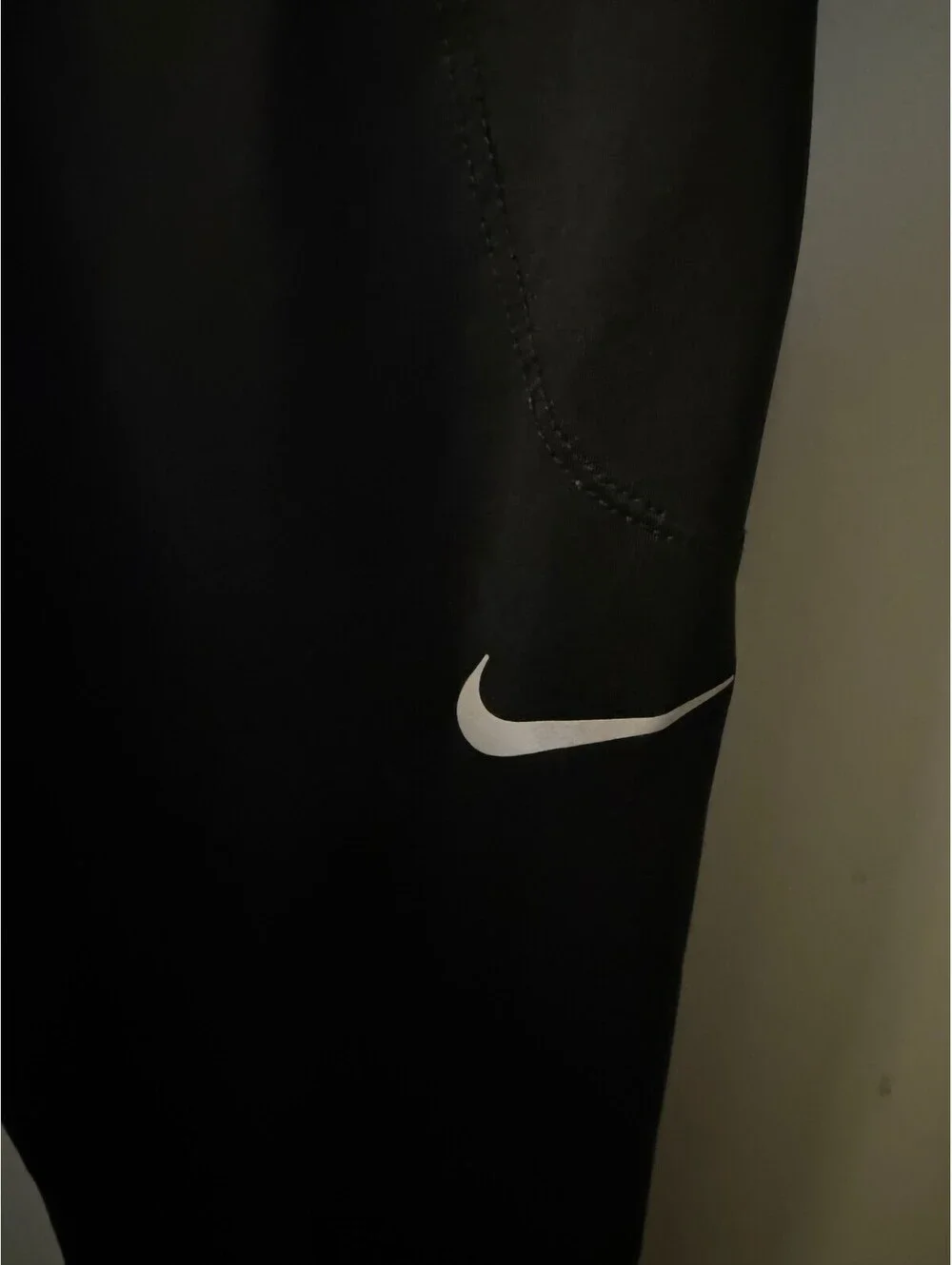 Nike Dri-FIT Women’s S Black Running Leggings Crop Mesh Calf Zip Pocket